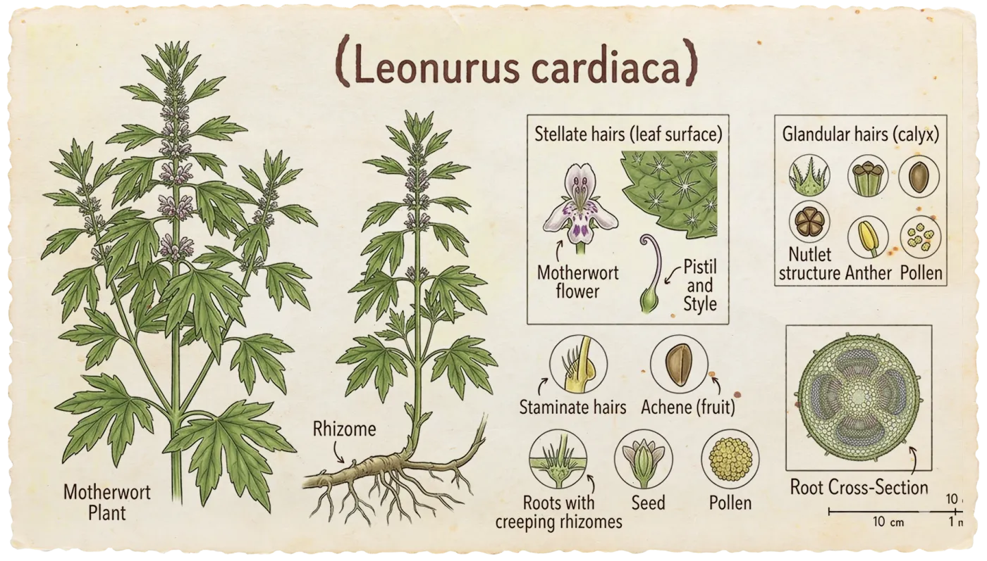 Motherwort botanical illustration