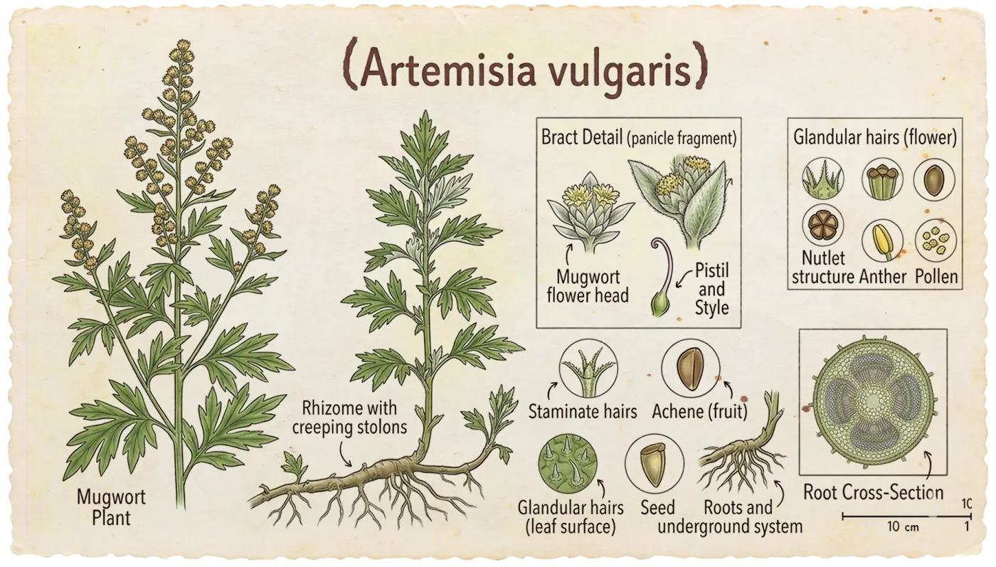 Mugwort botanical illustration