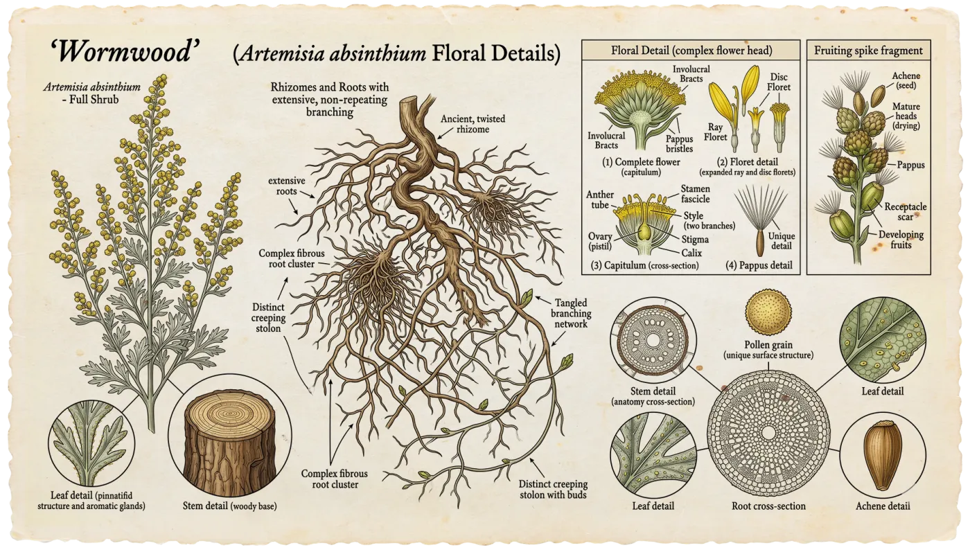 Wormwood botanical illustration