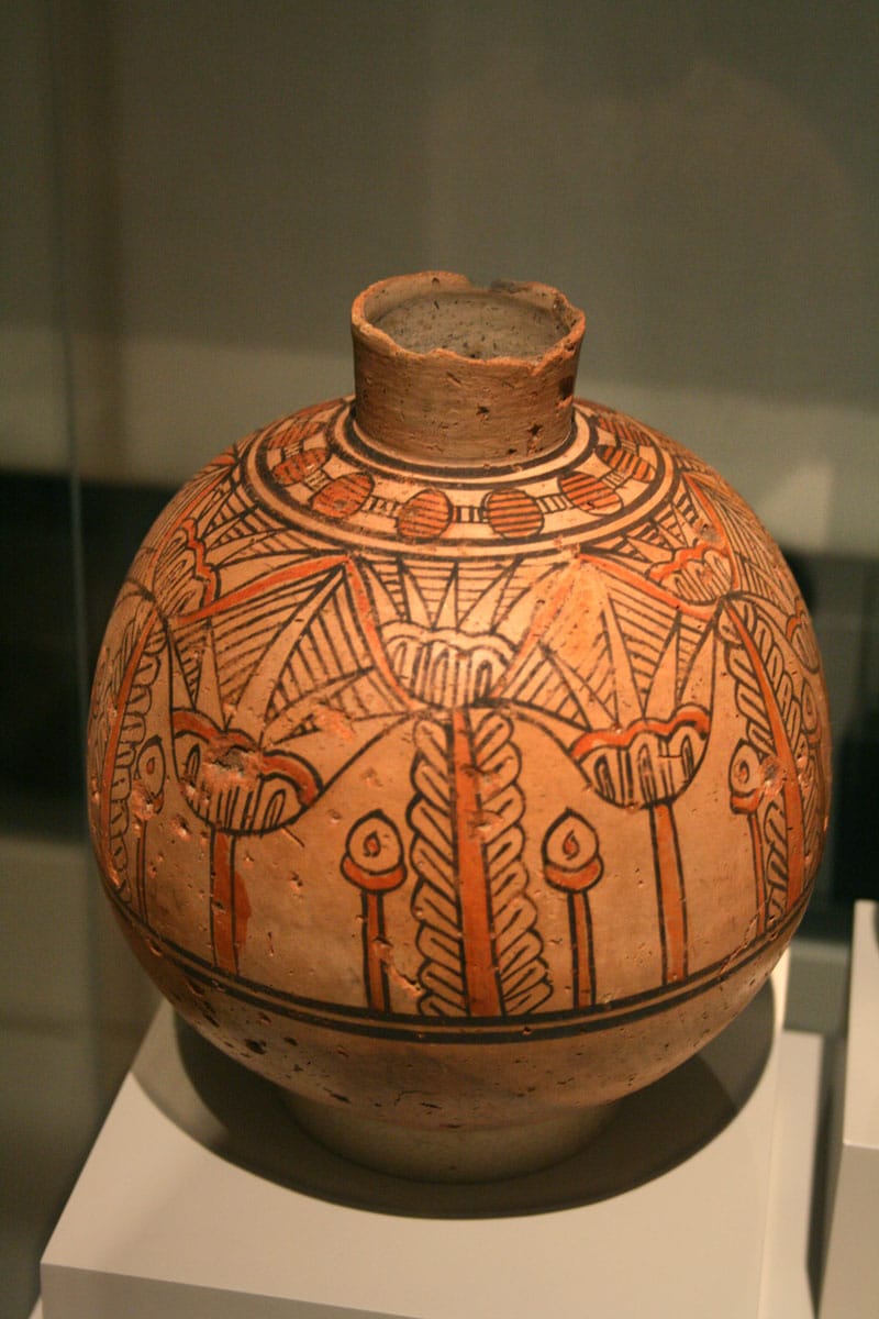 Wine Vessel with Blue Lotus