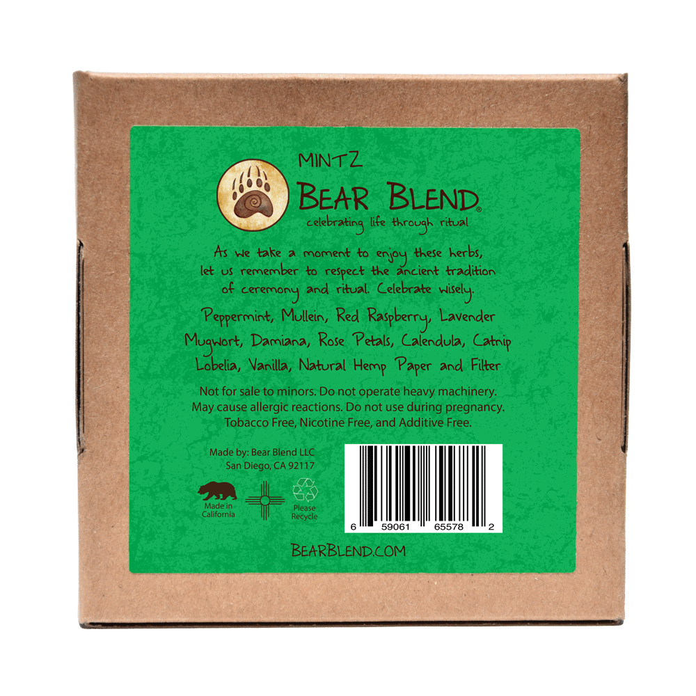 bear creek tobacco Original Herbal Cigarettes and earthy musk Mintz Herbal Cigarettes 50 Pack